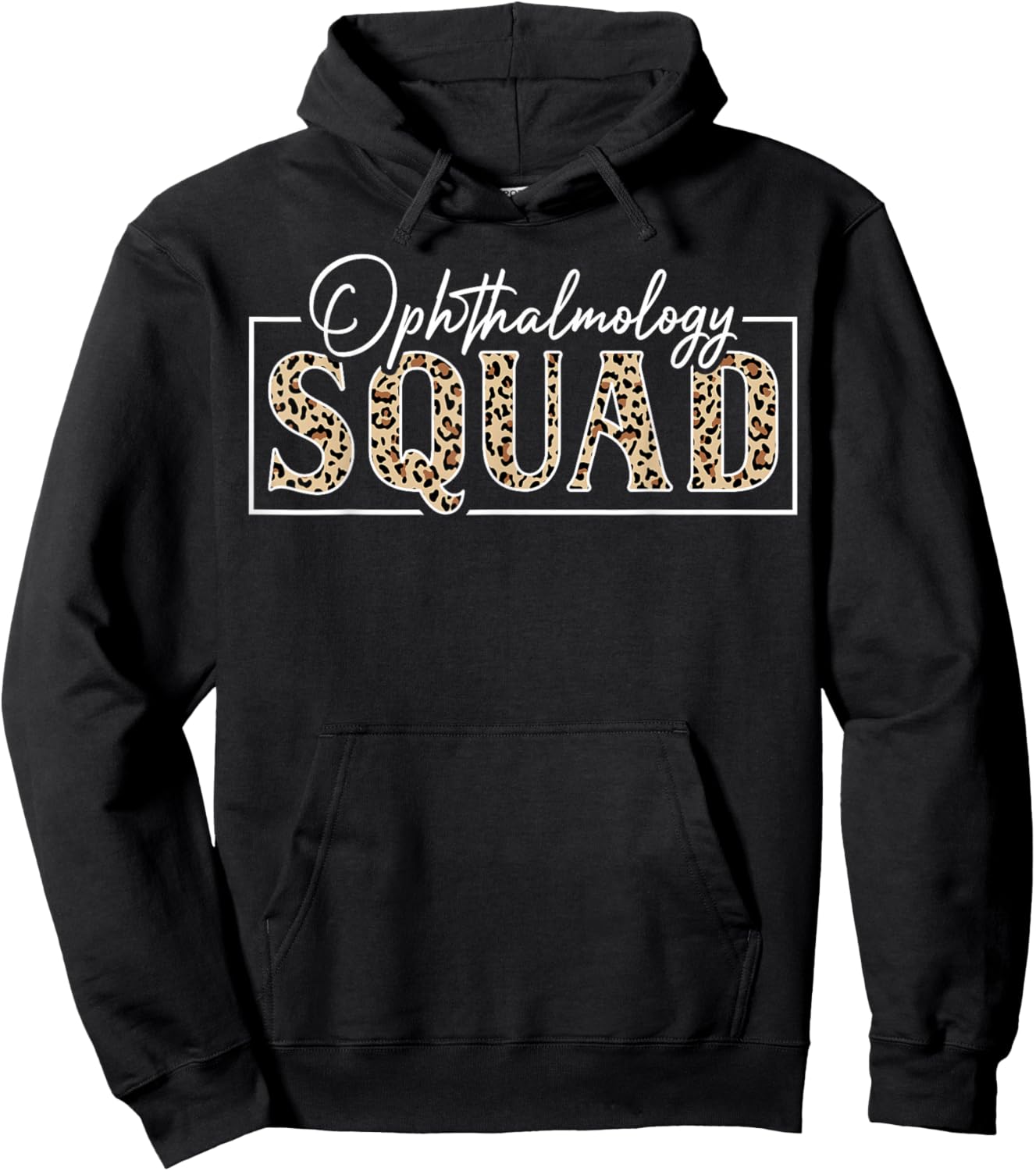 Ophthalmology Squad Ophthalmologist Leopard Hoodie - Hoodie | Black