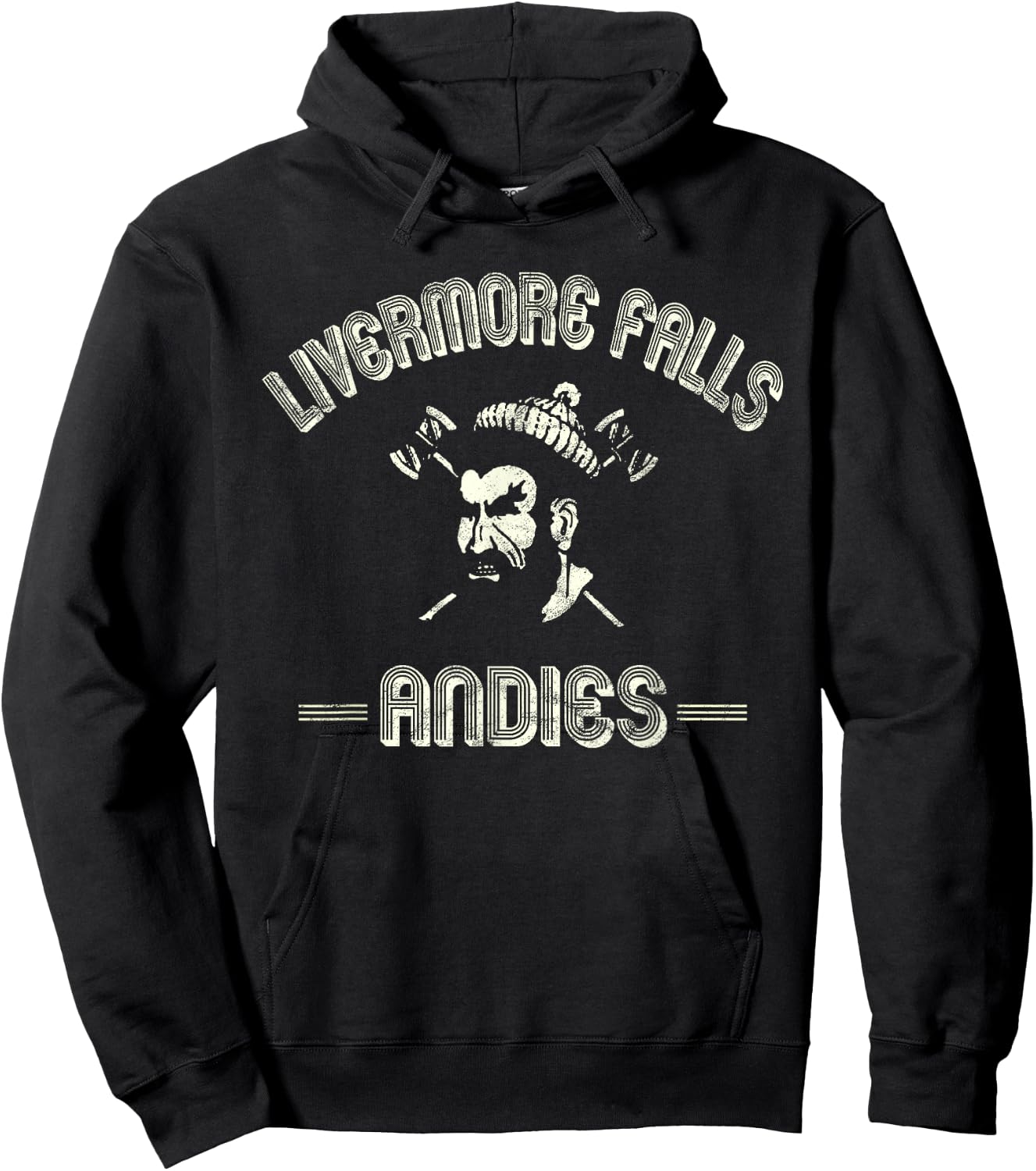 Livermore Falls Andies - (Reliced Vintage) LFHS, Maine Hoodie - Hoodie | Black