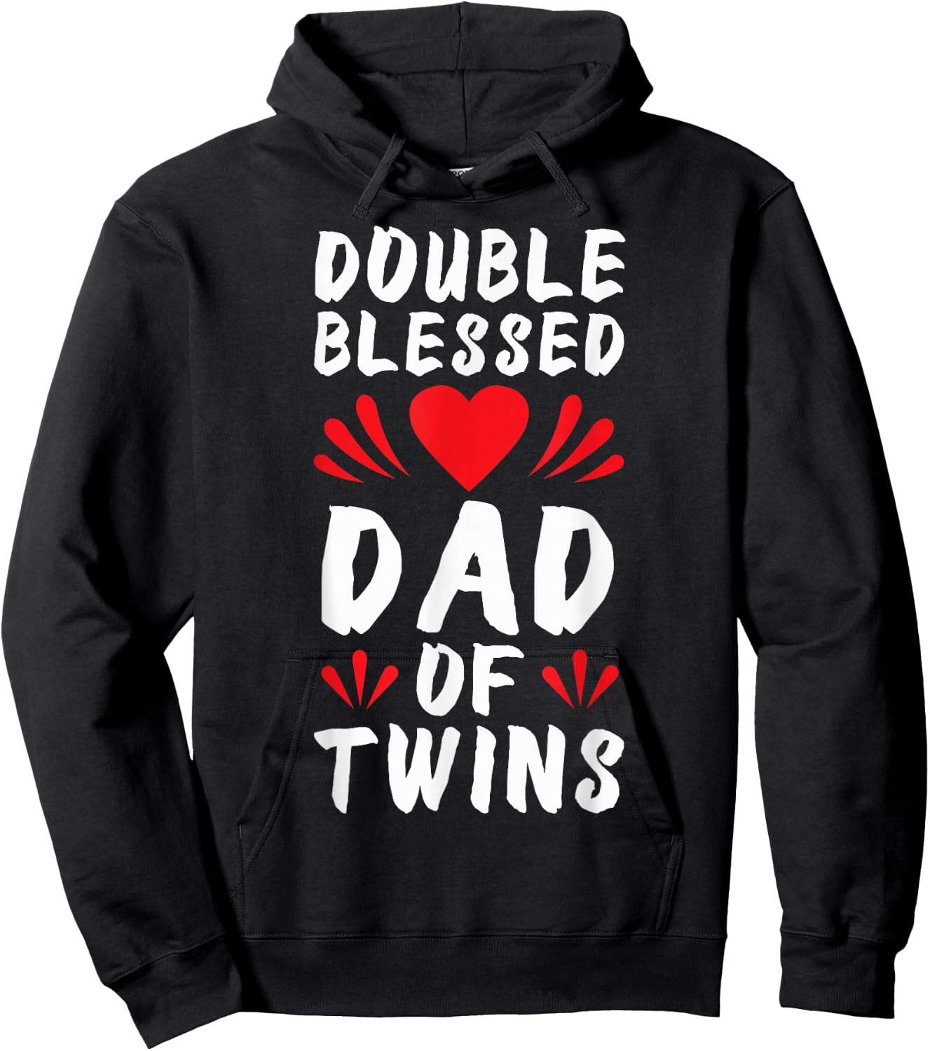 Funny Dad Of Twins Father of Twins Hoodie - Hoodie | Black