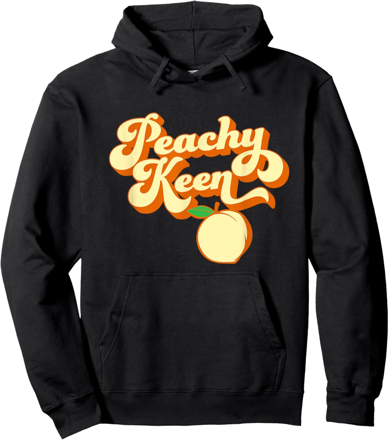 Retro 1980s Peachy Keen - Men's Black Classic Fit Short Sleeve - Small Hoodie - Hoodie | Black