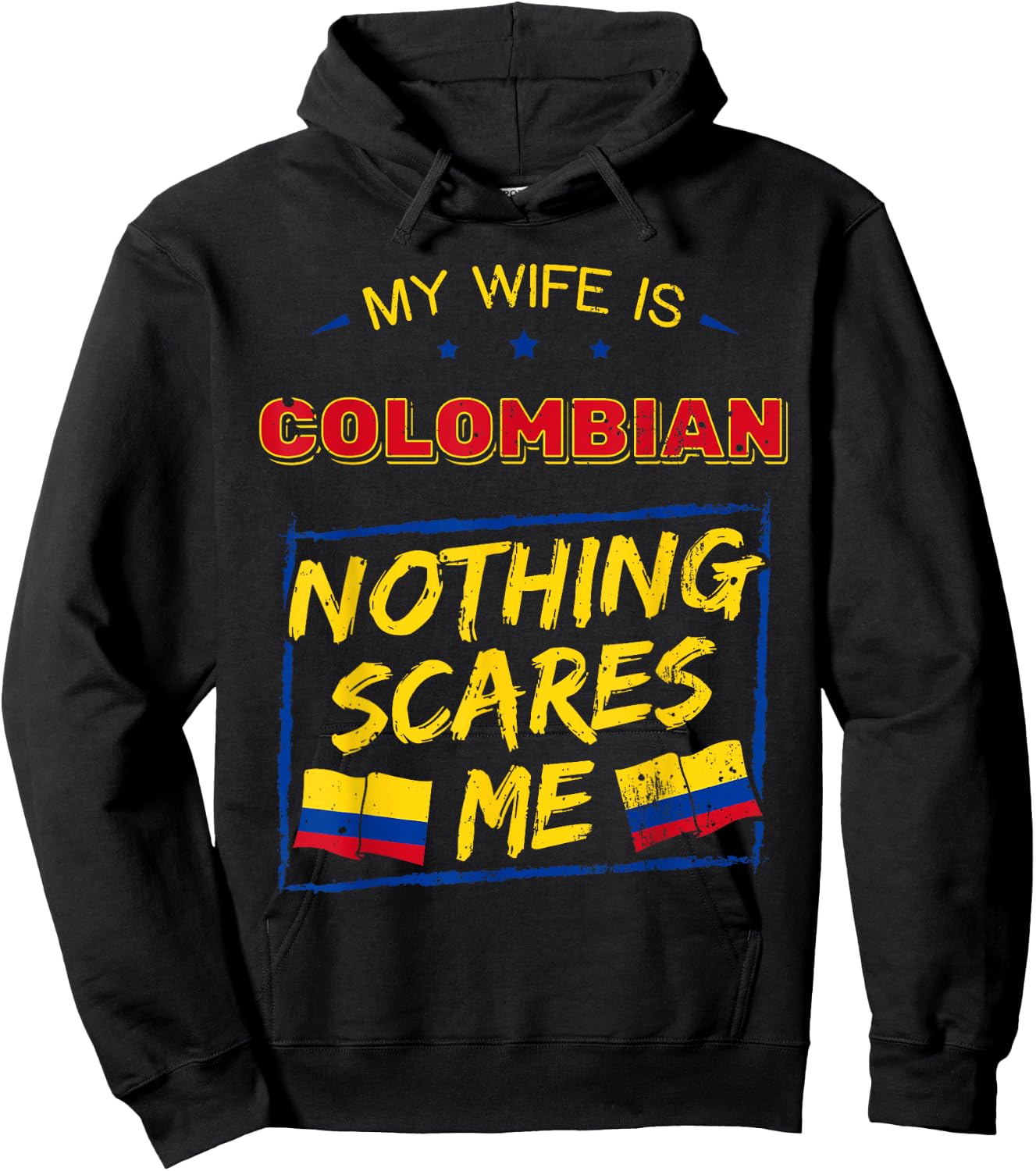 My Wife Is Colombian Republic of Colombia Heritage Flag Hoodie - Hoodie | Black