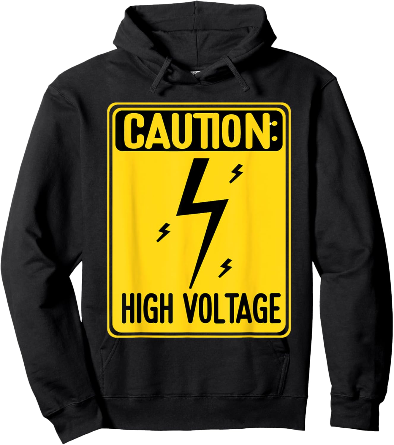 Caution High Voltage Electrician Hoodie - Hoodie | Black