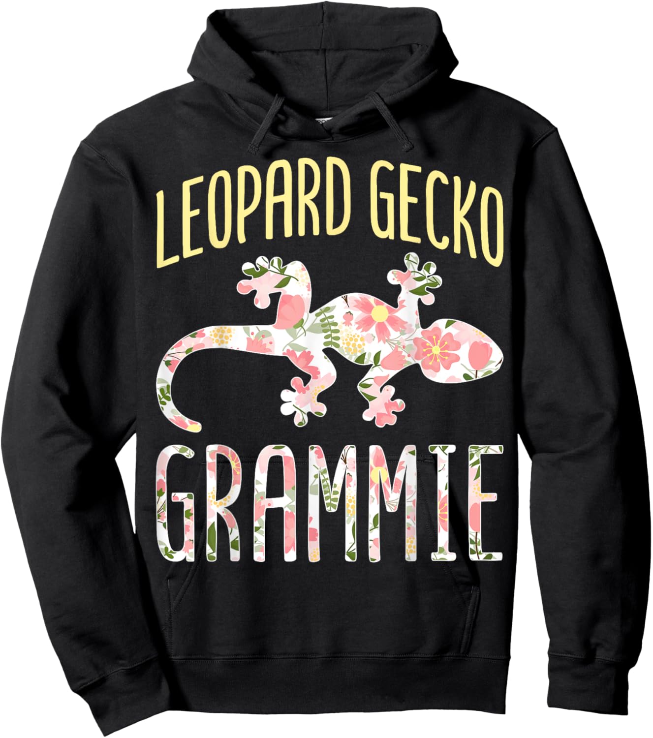 Leopard Gecko Grammie Reptile Lizard Gecko Keeper Grandma Hoodie - Hoodie | Black