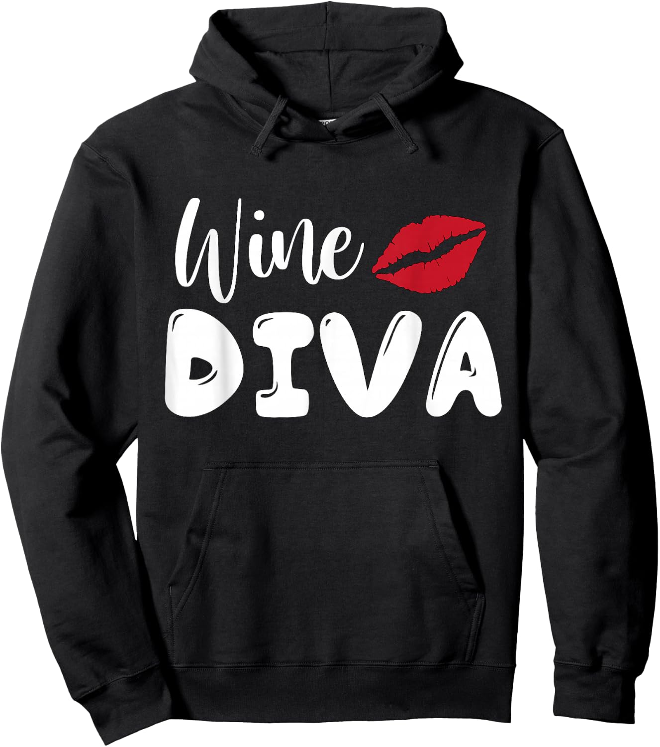 Wine Diva Hoodie - Hoodie | Black