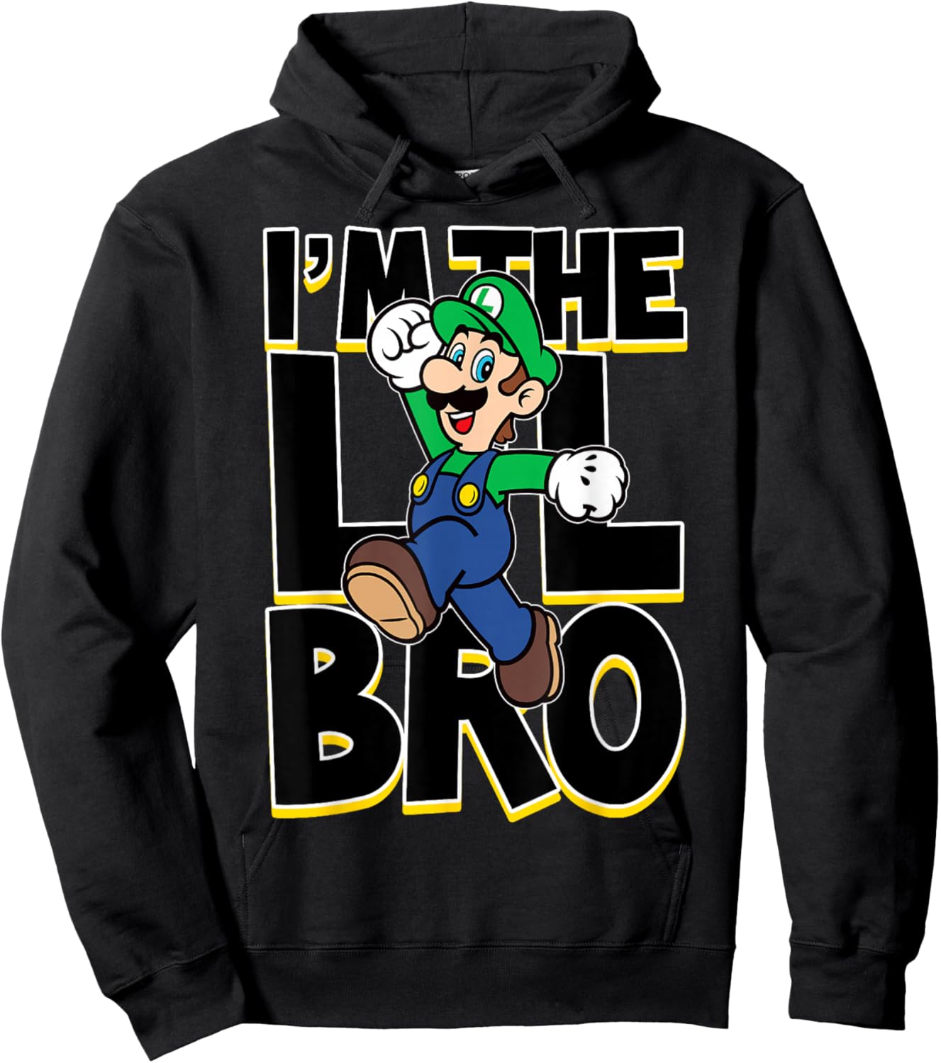 Super Mario Luigi I'm The Lil Bro Hoodie - Hoodie | Black