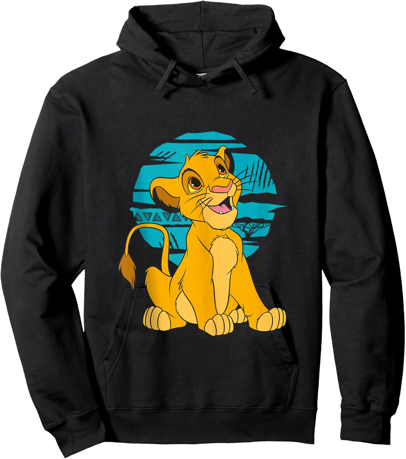 Disney The Lion King Young Simba Happy Blue Retro Hoodie - Hoodie | Black