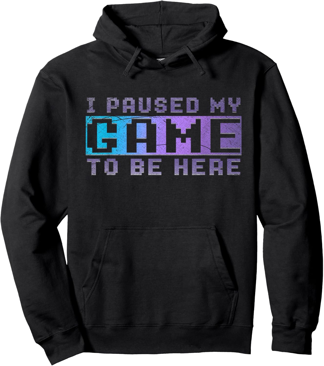 Funny Video Gamer Gift I Paused My Game To Be Here Gaming Hoodie - Hoodie | Black