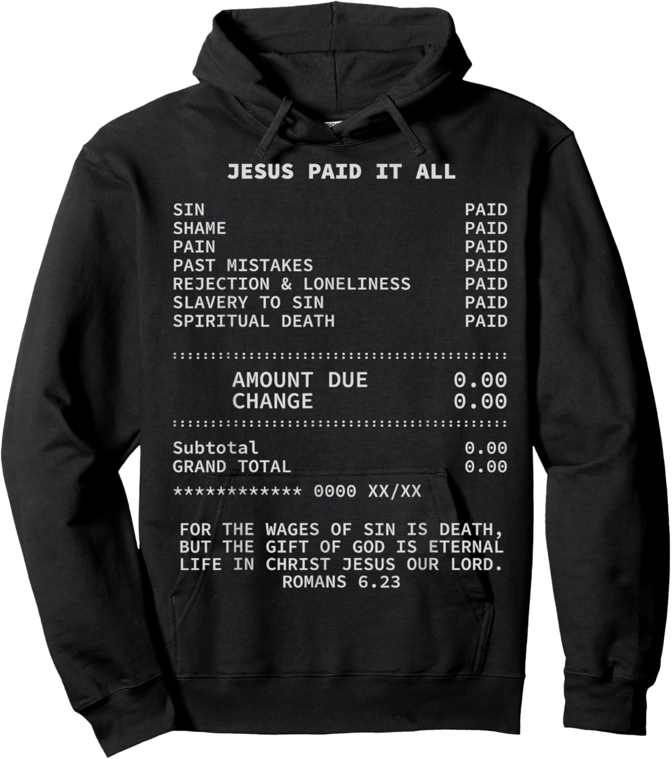 Jesus paid it all Christianity Christian Bible Christ Hoodie - Hoodie | Black