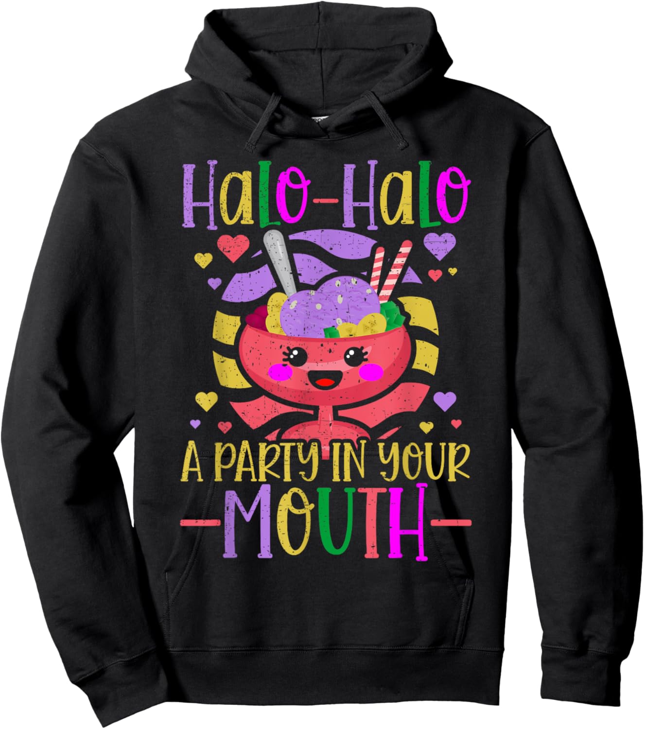 Halo-halo A Party In Your Mouth Funny Filipino Food Lover Hoodie - Hoodie | Black