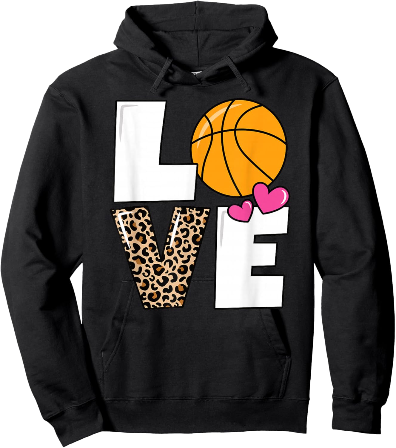 Love Basketball Cute Women Girls Basketball Lover Hoodie - Hoodie | Black