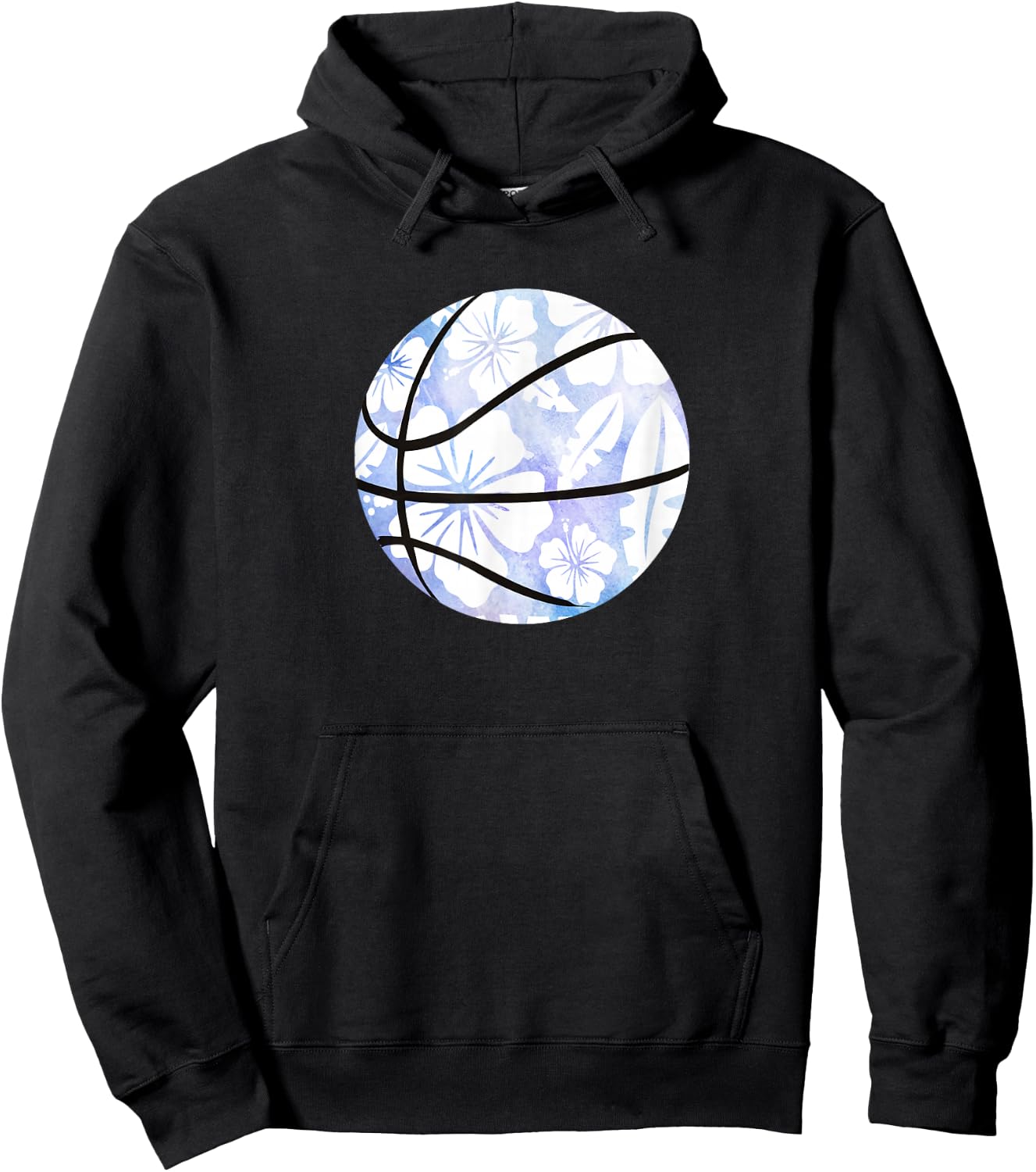 Hawaiian Hibiscus Basketball Hawaii Lover Beach Aloha Player Hoodie - Hoodie | Black