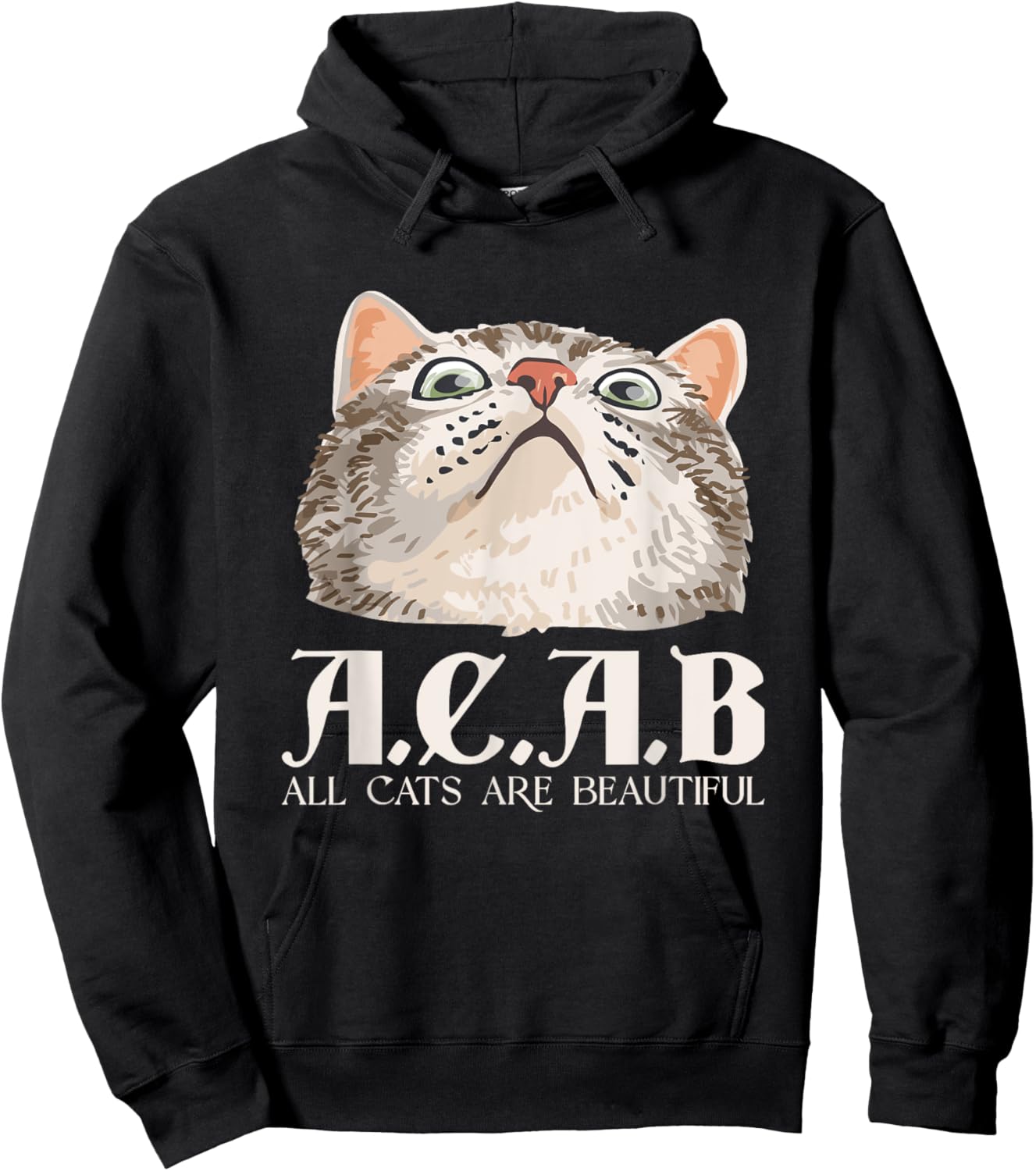 A.C.A.B All Cats Are Beautiful | Pets Animals | Kitten Cats Hoodie - Hoodie | Black