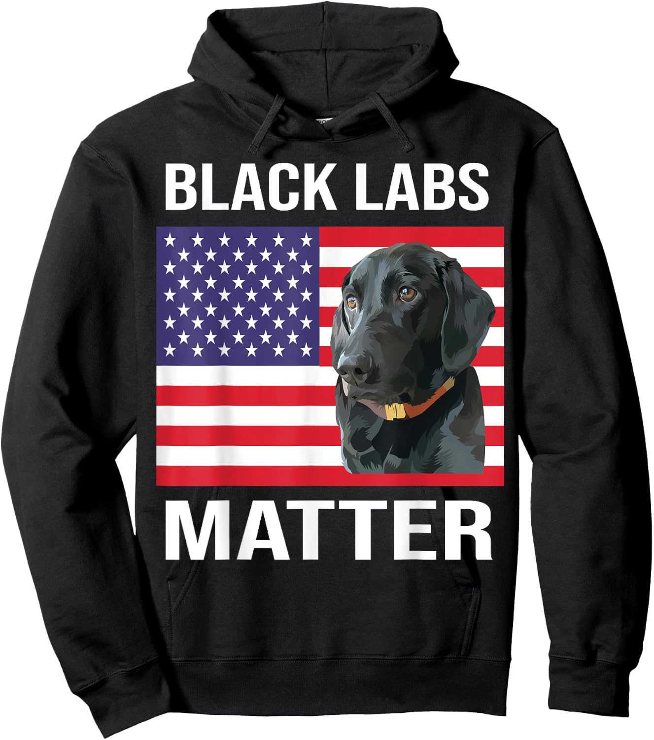 Veterans day Black Labs Lives Matter parody Labrador dog Hoodie - Hoodie | Black