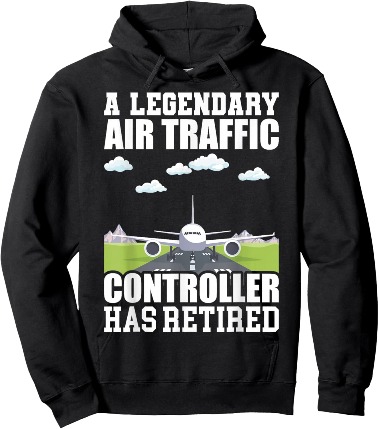 Retired Air Traffic Controller Retirement Hoodie - Hoodie | Black