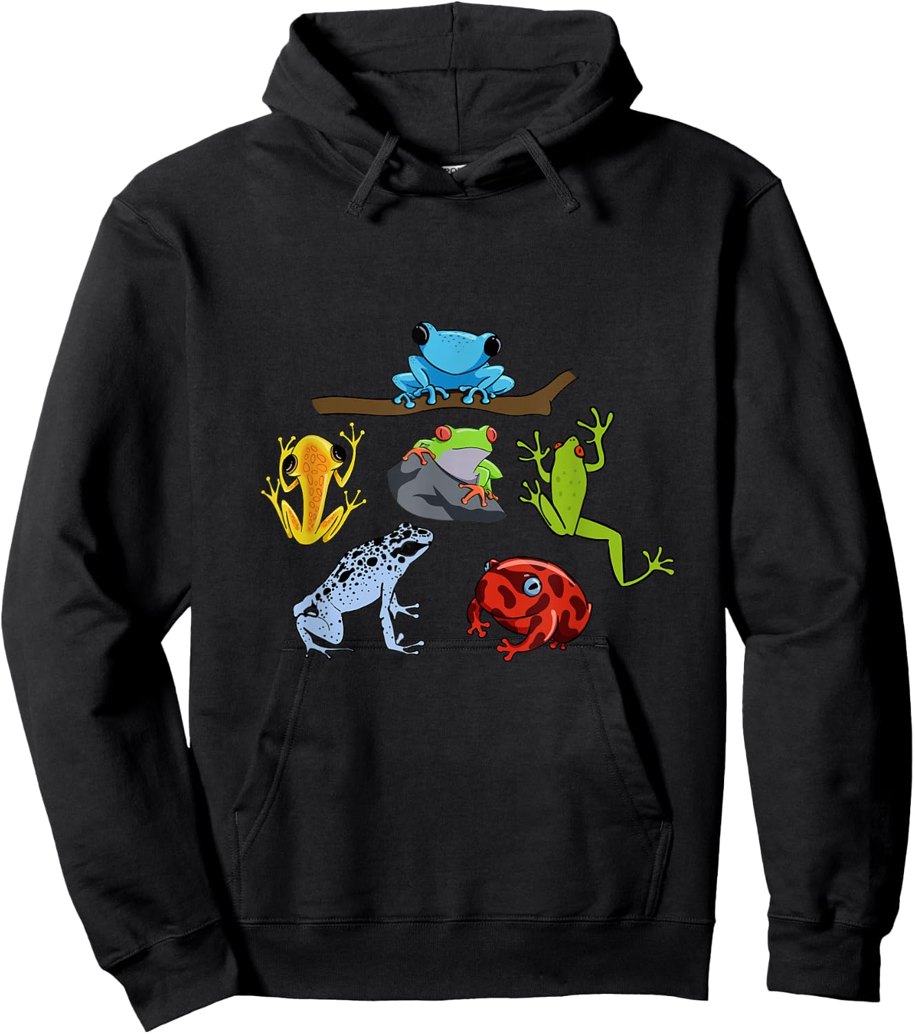 Rainforest Animals Amphibian Collection Toads Frog Hoodie - Hoodie | Black