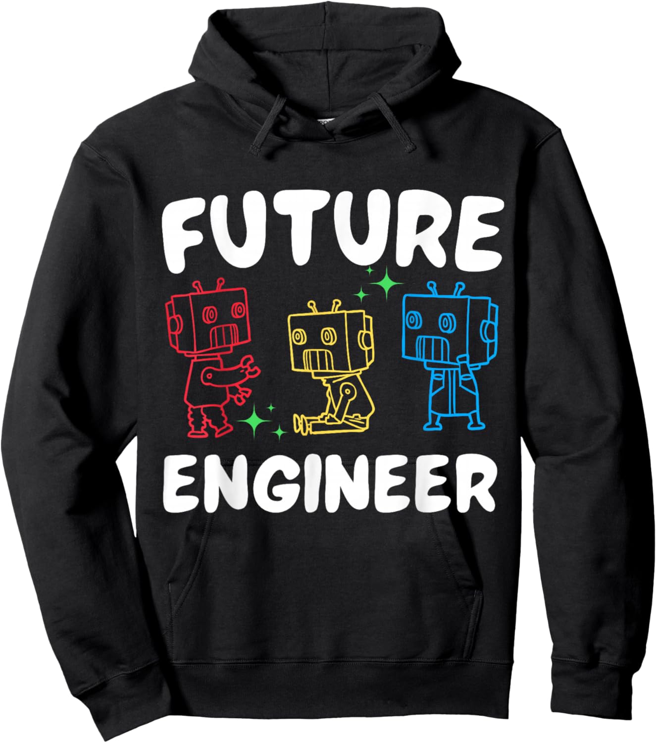 Future Robotics Engineer Robot Lover Birthday Scientist Kids Hoodie - Hoodie | Black
