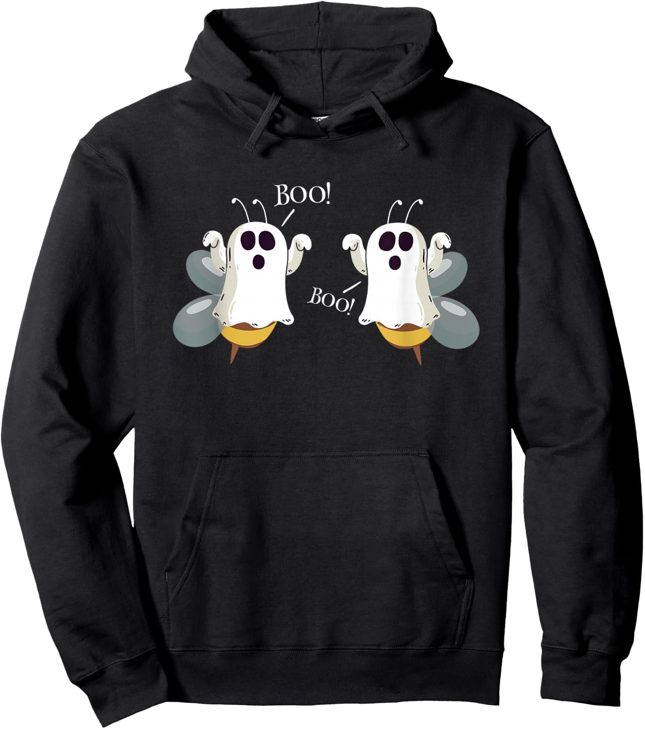 Ghost Bees Saying Boo Funny Halloween Costume Women Gift Hoodie - Hoodie | Black