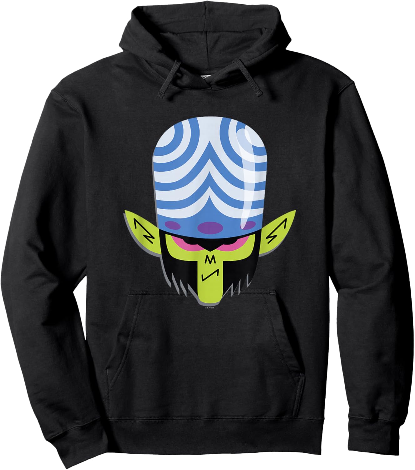 Power Puff Girls Mojo JoJo Big Face Angry Mood Logo Hoodie - Hoodie | Black