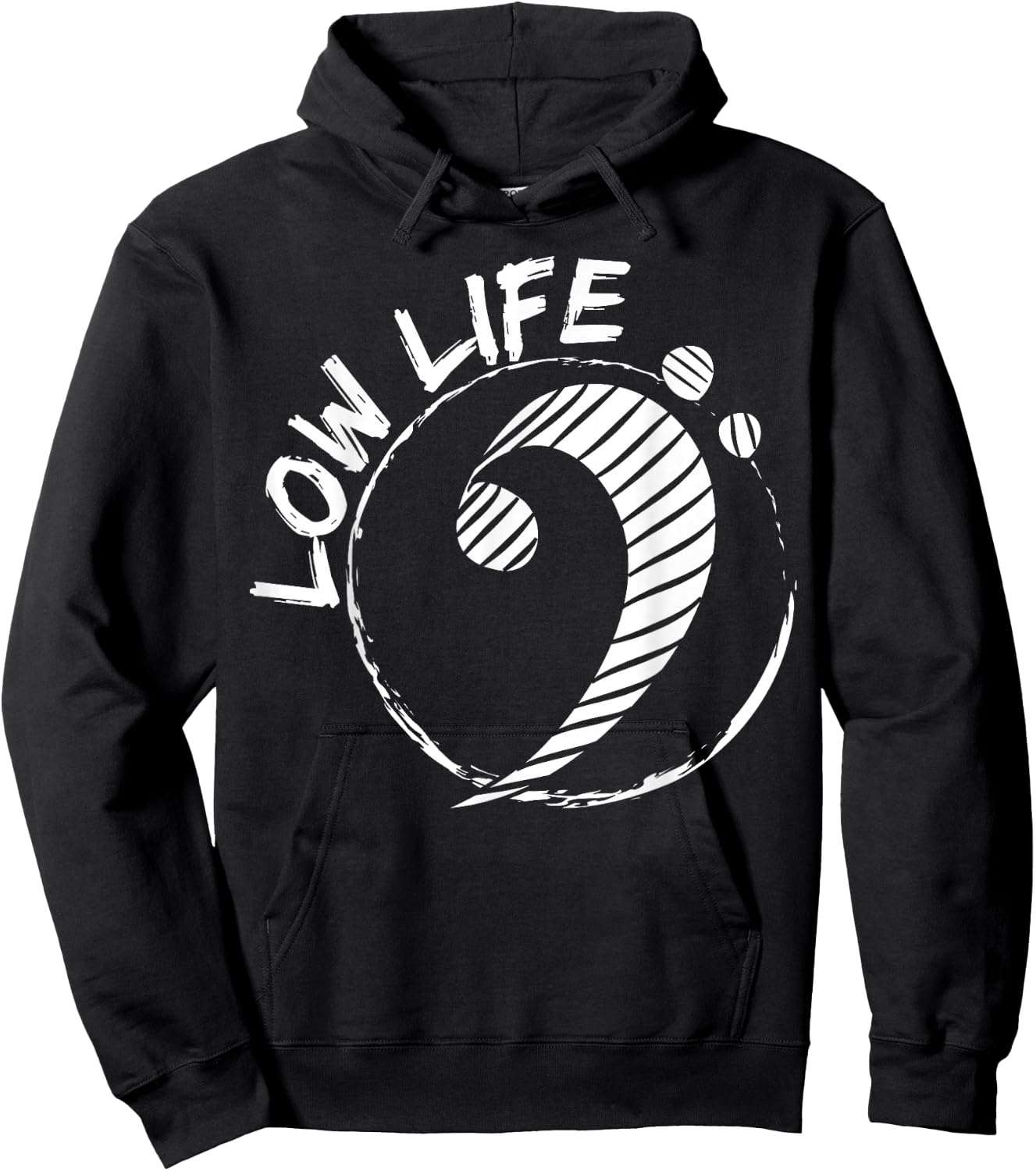 Funny Music Shirt | Low Life Clef | Clef Guitar Hoodie - Hoodie | Black