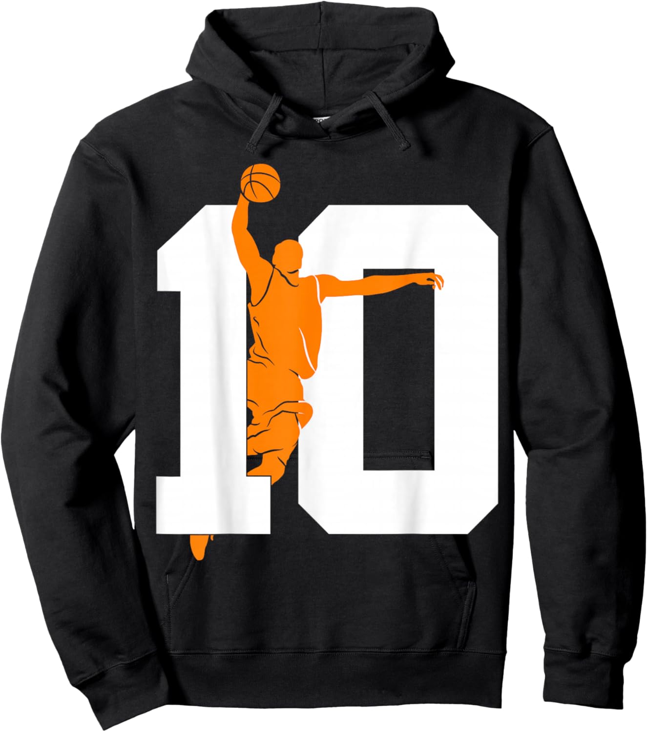 Number 10 Years Basketball 10th Birthday Hoodie - Hoodie | Black
