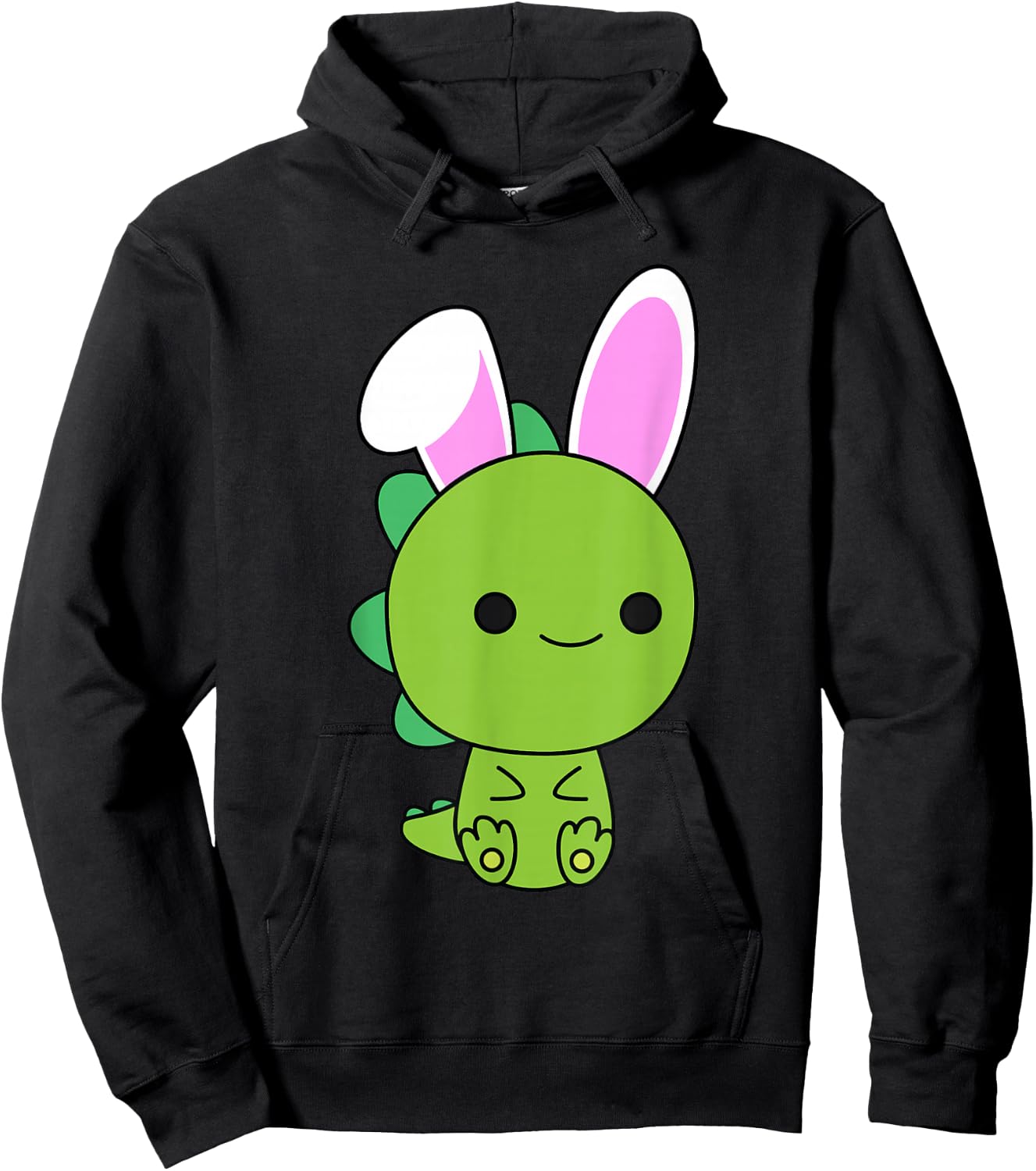 Cute Baby Dinosaur Bunny Rabbit Kawaii Otaku Hoodie - Hoodie | Black