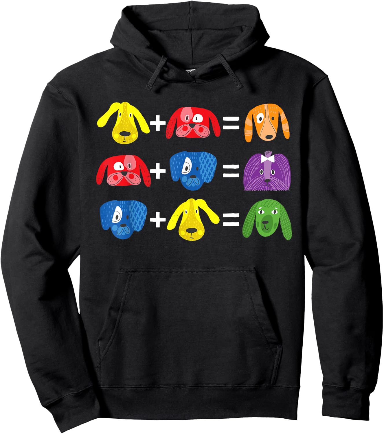 Dog Themed Artist Color Theory Educational Art Teacher Hoodie - Hoodie | Black