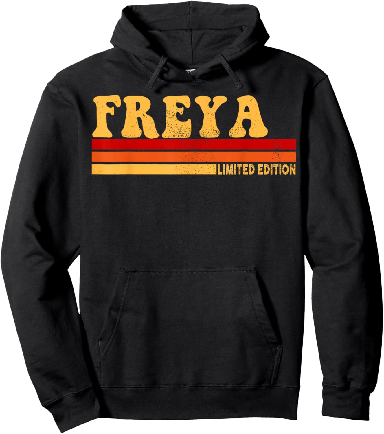 Freya Name Personalized Cute Idea Women Vintage Freya Hoodie - Hoodie | Black