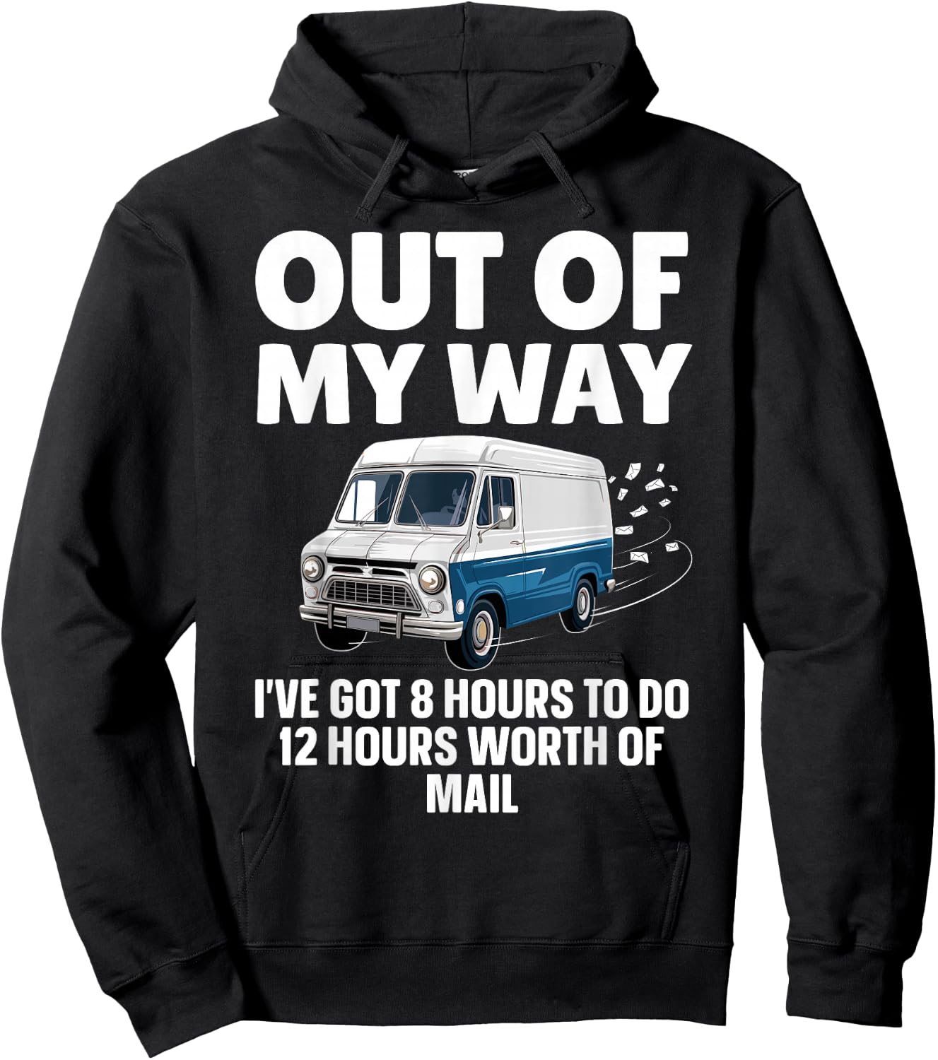 Funny Mailman Art Women Mail Carrier Postal Worker Hoodie - Hoodie | Black