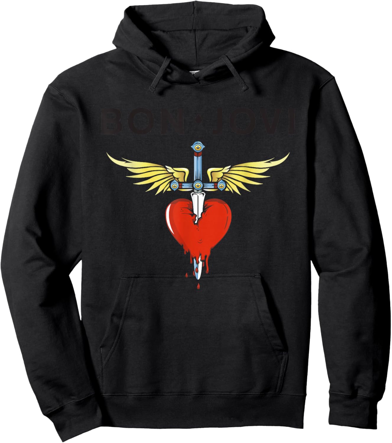 Offizieller Bon Jovi Herzdolch Hoodie - Hoodie | Black
