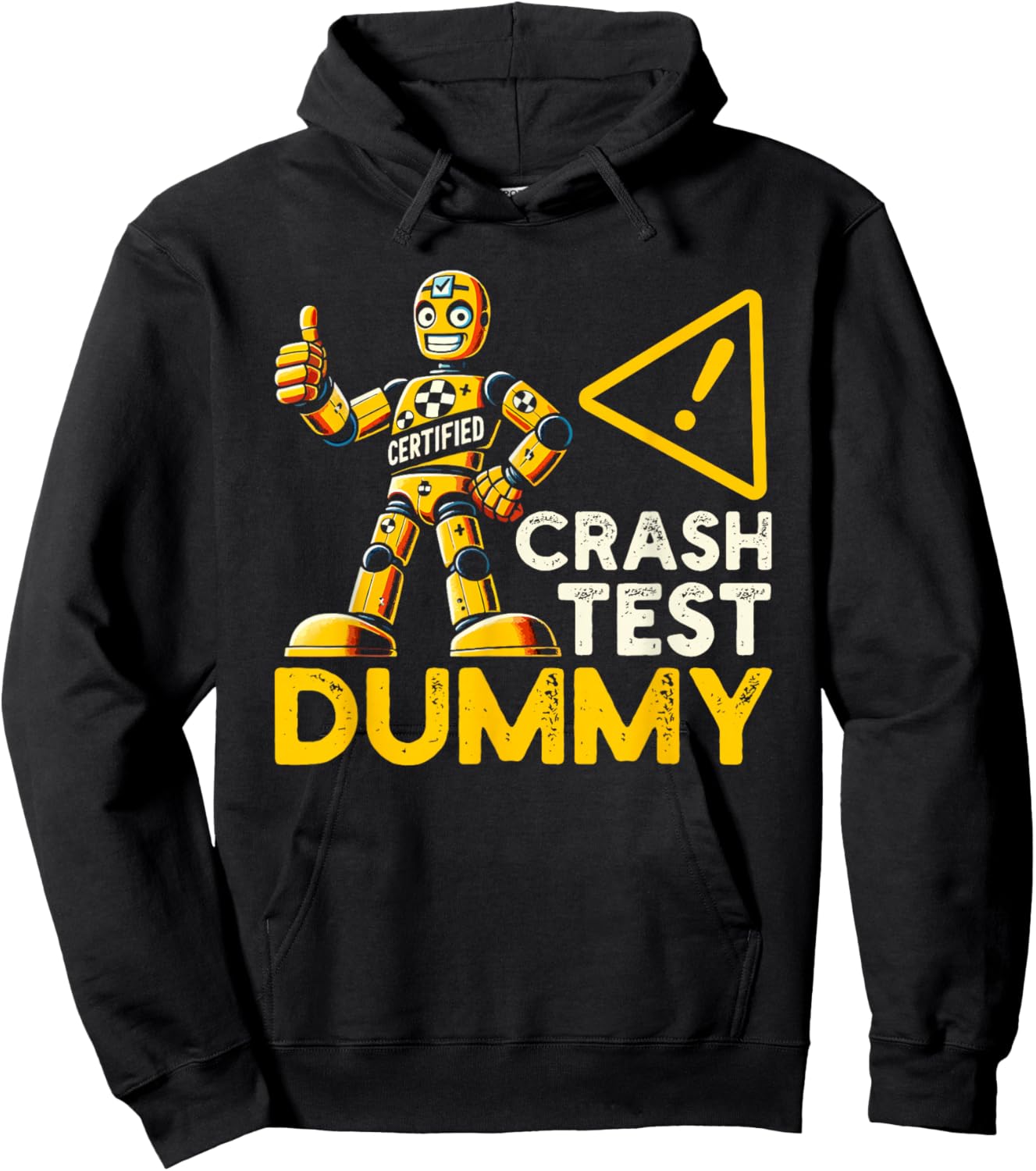 Certified Crash Test Dummy Funny Injury Injured Hoodie - Hoodie | Black