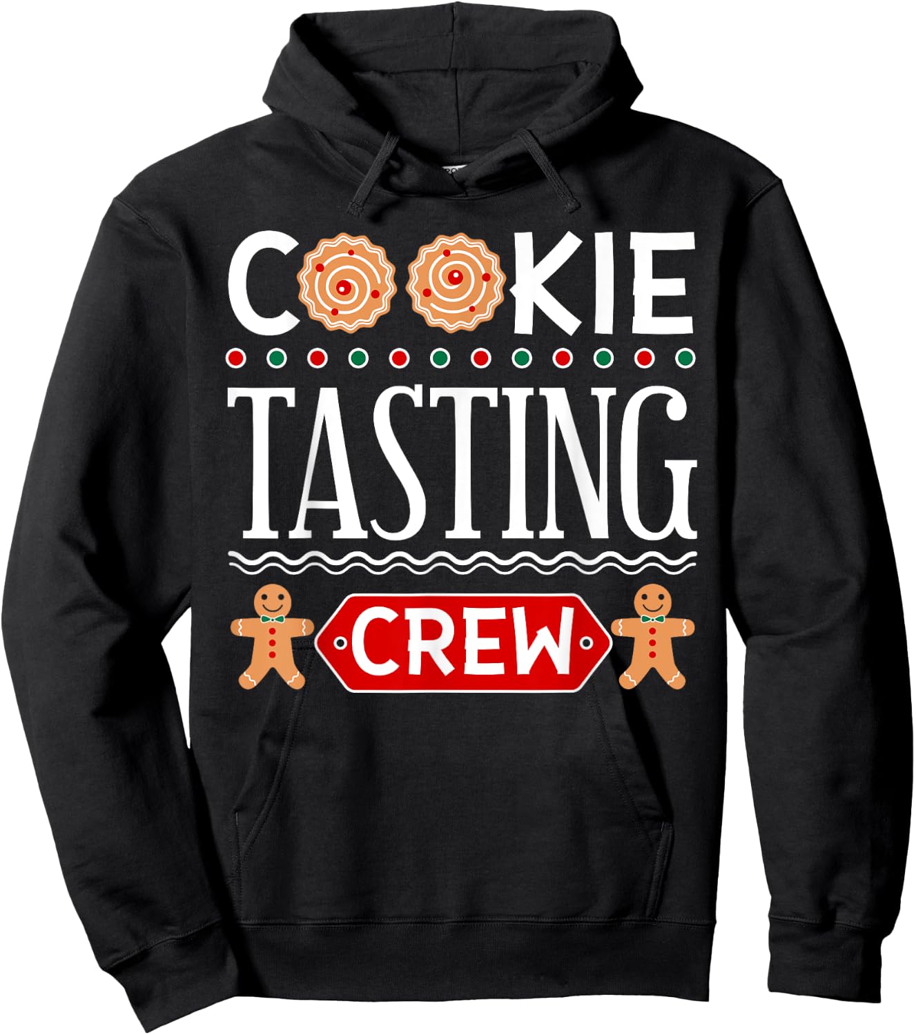 Cookie Tasting Crew Funny Christmas for Boys & Girls Hoodie - Hoodie | Black