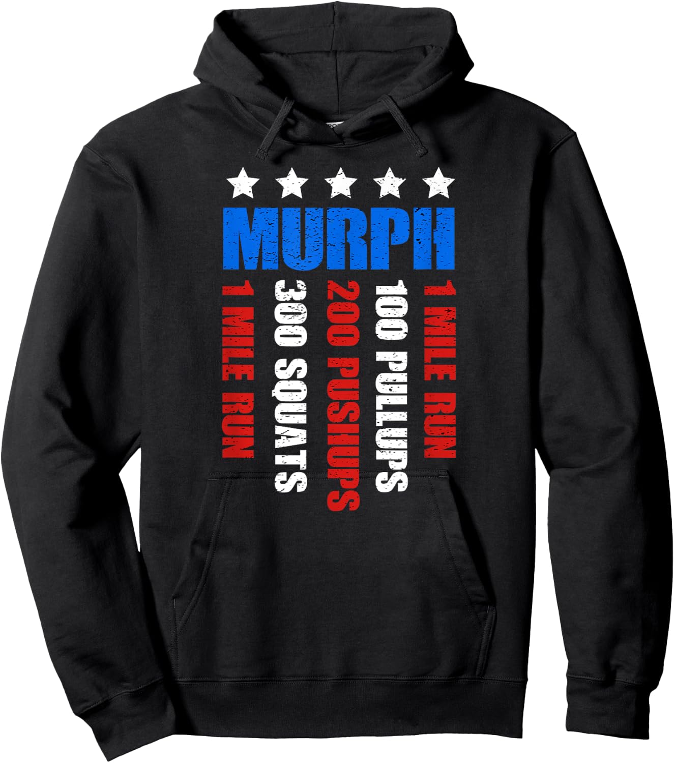 Murph 2021 Memorial Day Workout Patriotic WOD Gift Men Hoodie - Hoodie | Black