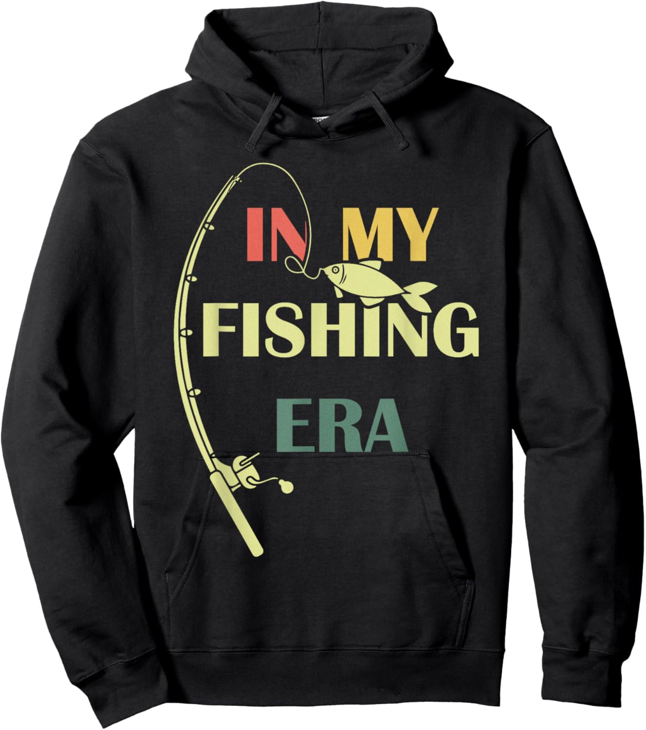In My Fishing Era Fisherman Fishing Lover Bass Fish Funny Hoodie - Hoodie | Black
