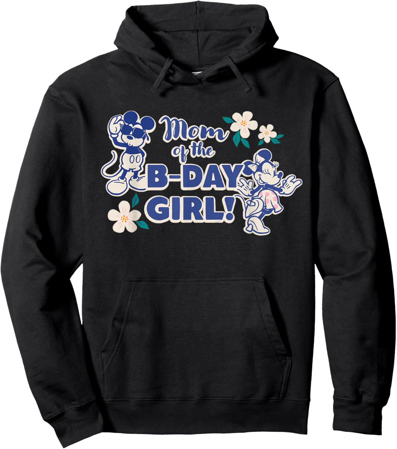 Disney Mickey & Minnie Mouse Birthday Mom of The B-Day Girl Hoodie - Hoodie | Black