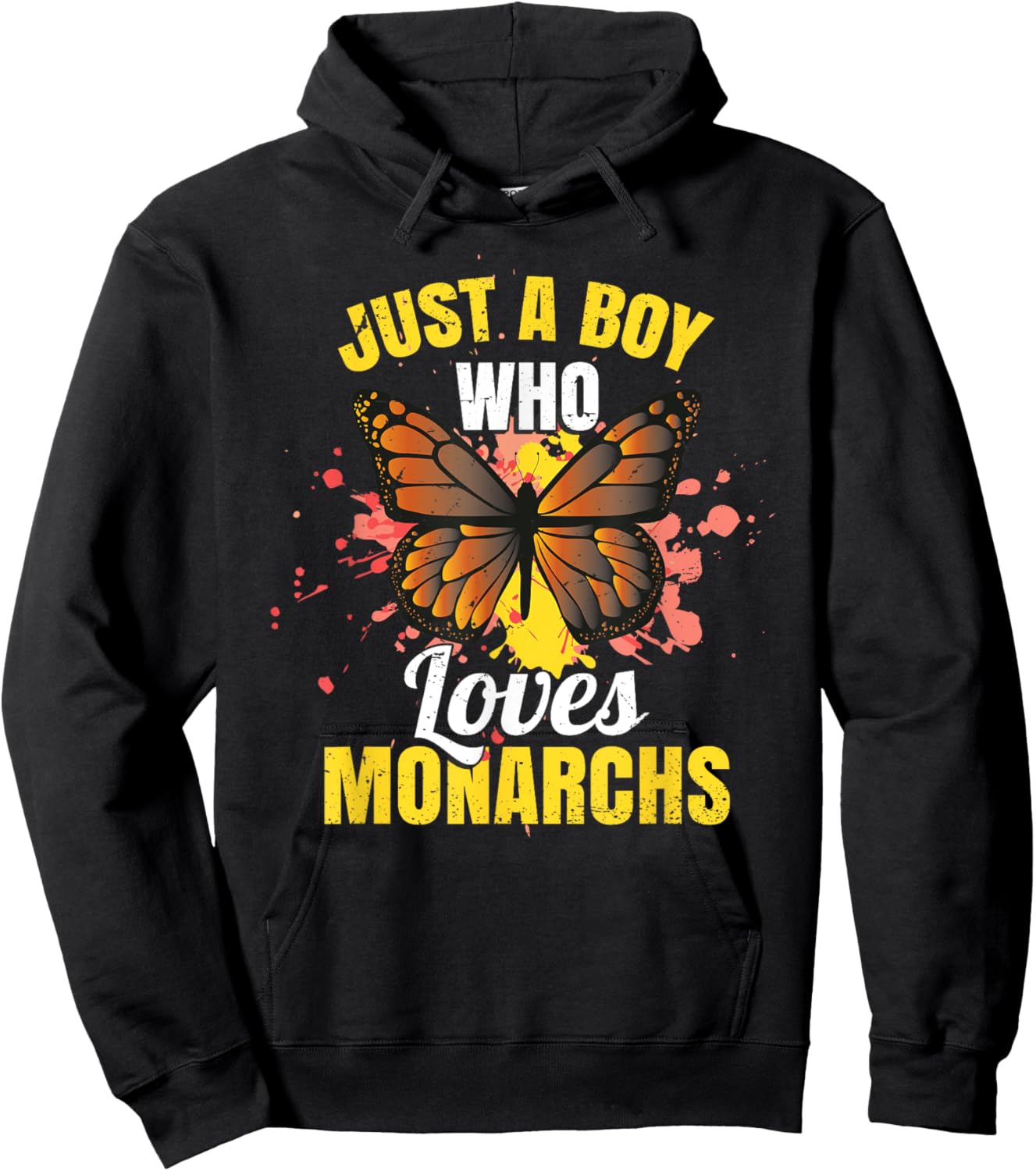 Monarch Butterfly Kids Hoodie - Hoodie | Black