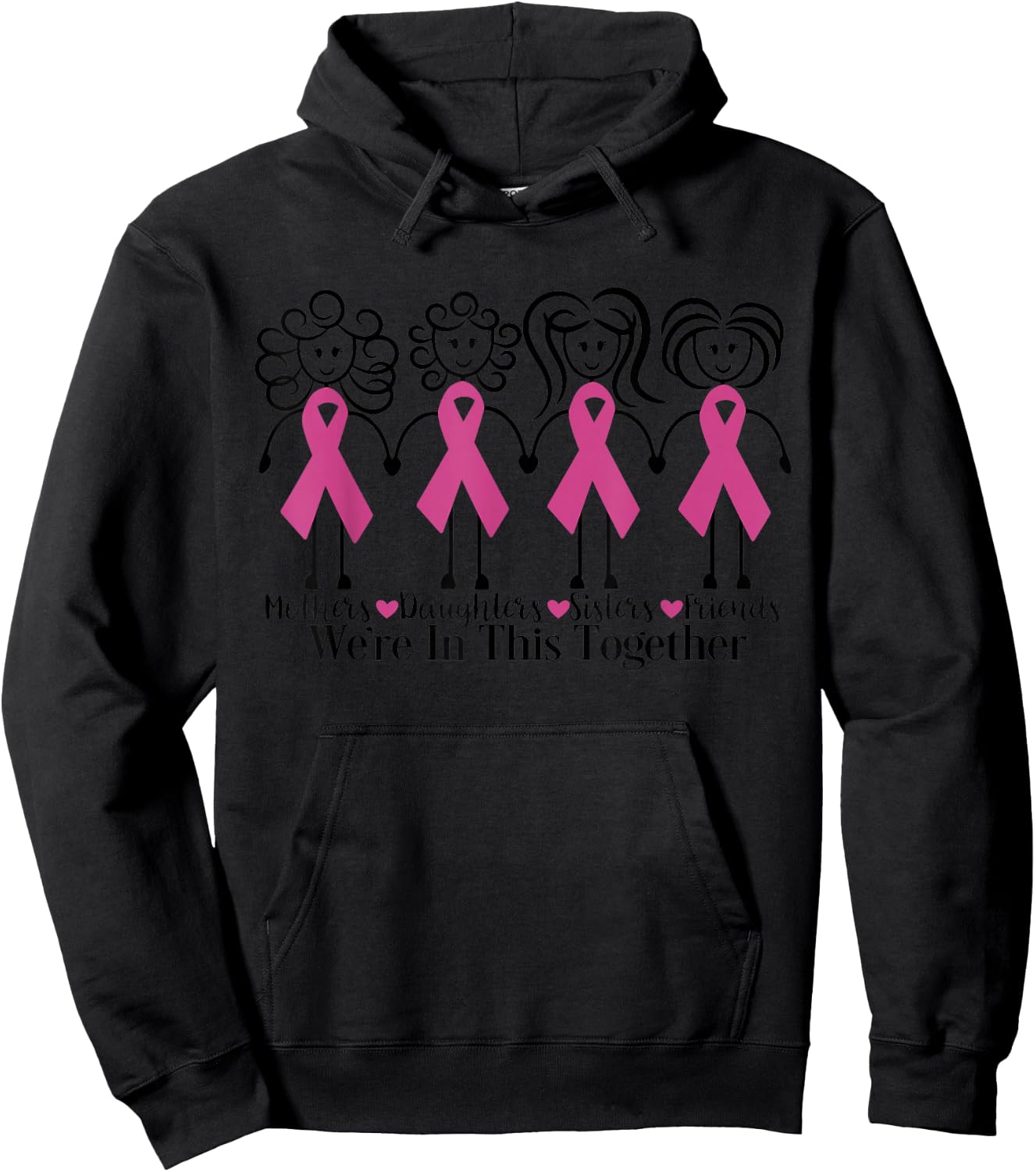 We Are In Together Family Friends Breast Cancer Awareness Hoodie - Hoodie | Black