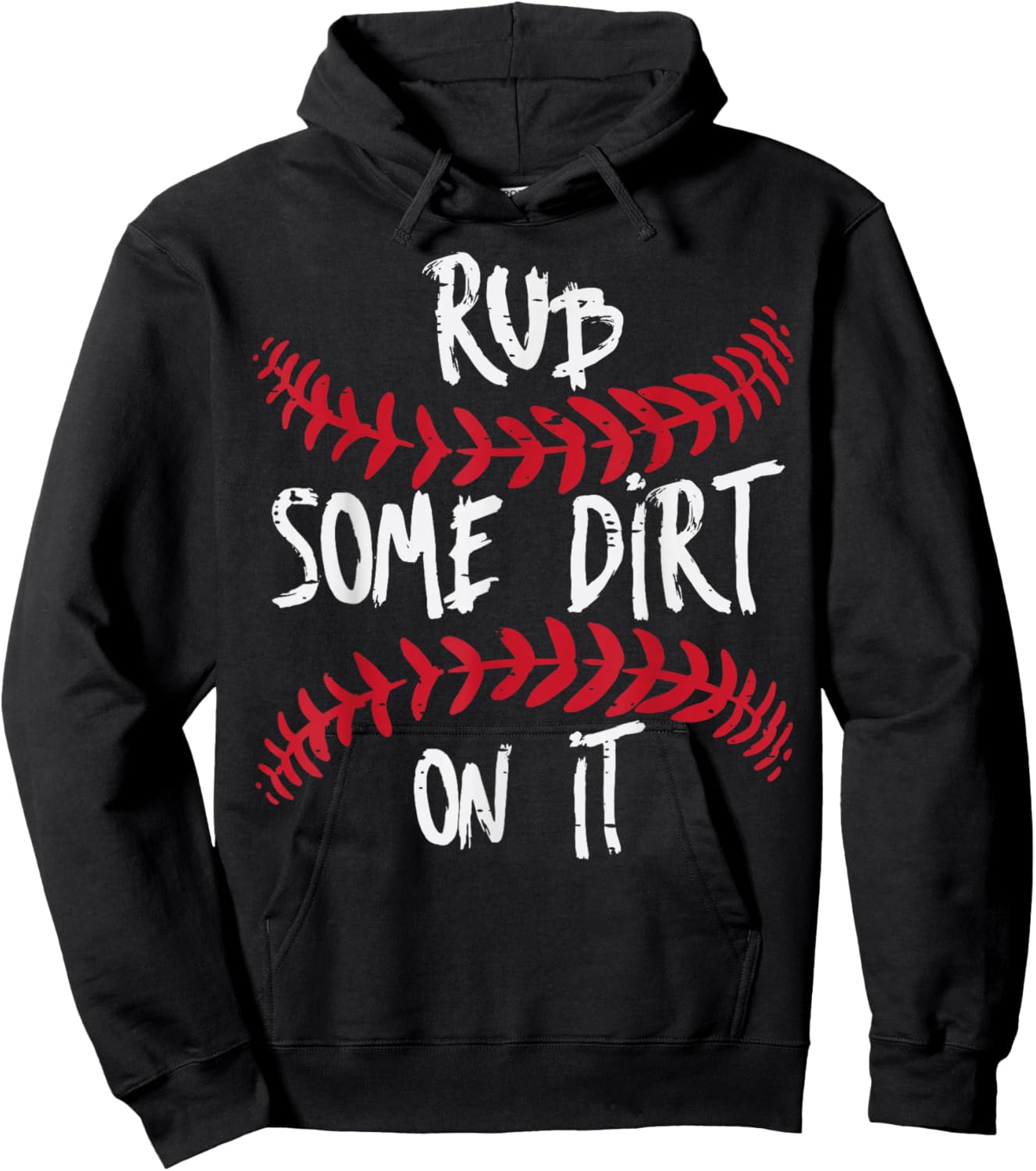 Baseball Rub Some Dirt On It Funny Sports Coach Men Boy Kids Hoodie - Hoodie | Black