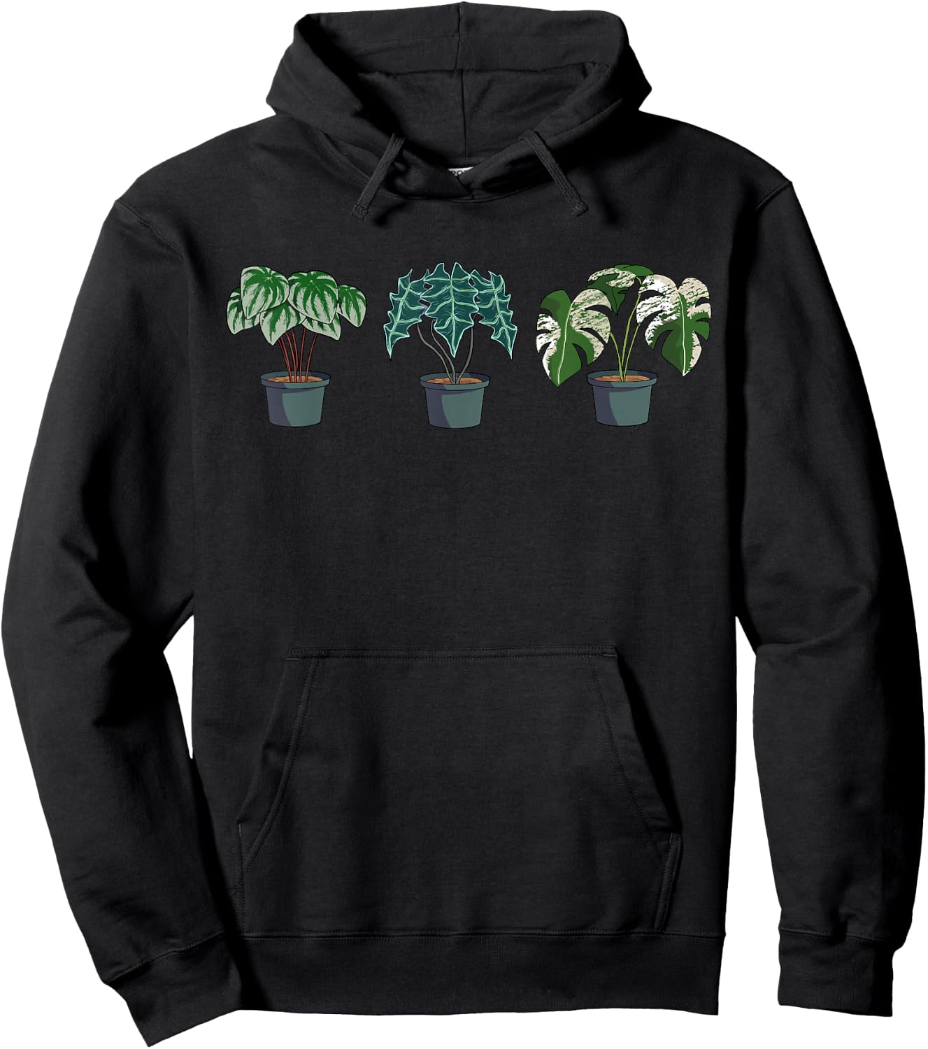 Houseplant Plant Lover Gift Crazy Plant Lady Monstera Mom Hoodie - Hoodie | Black