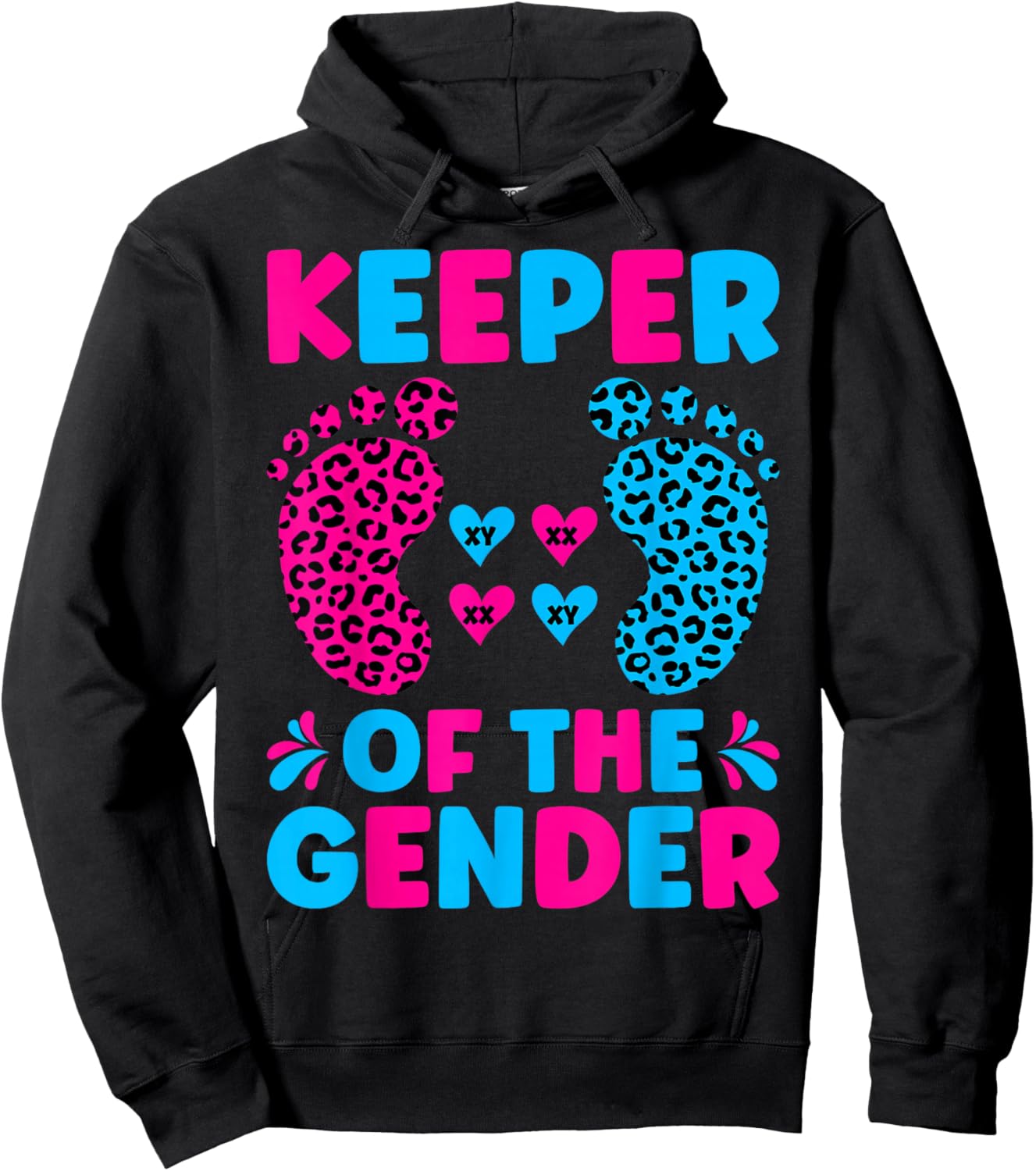 Keeper Of The Gender - Reveal Baby Announcement Hoodie - Hoodie | Black