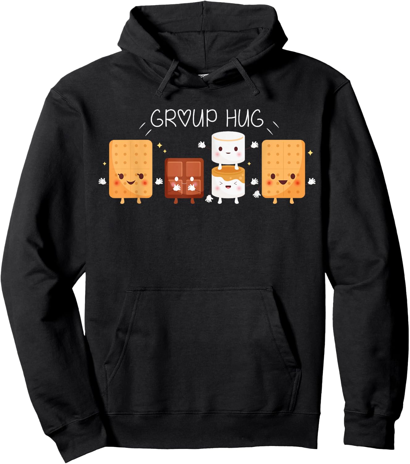 Smores Group Hug Shirt Camping Campfire Marshmallow Smores Hoodie - Hoodie | Black