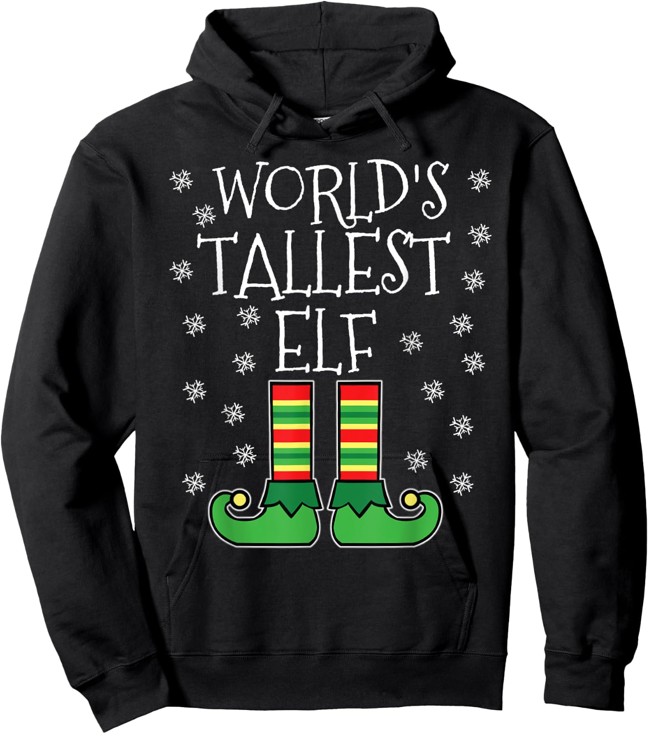 World's Tallest Elf Matching Family Group Christmas Couples Hoodie - Hoodie | Black