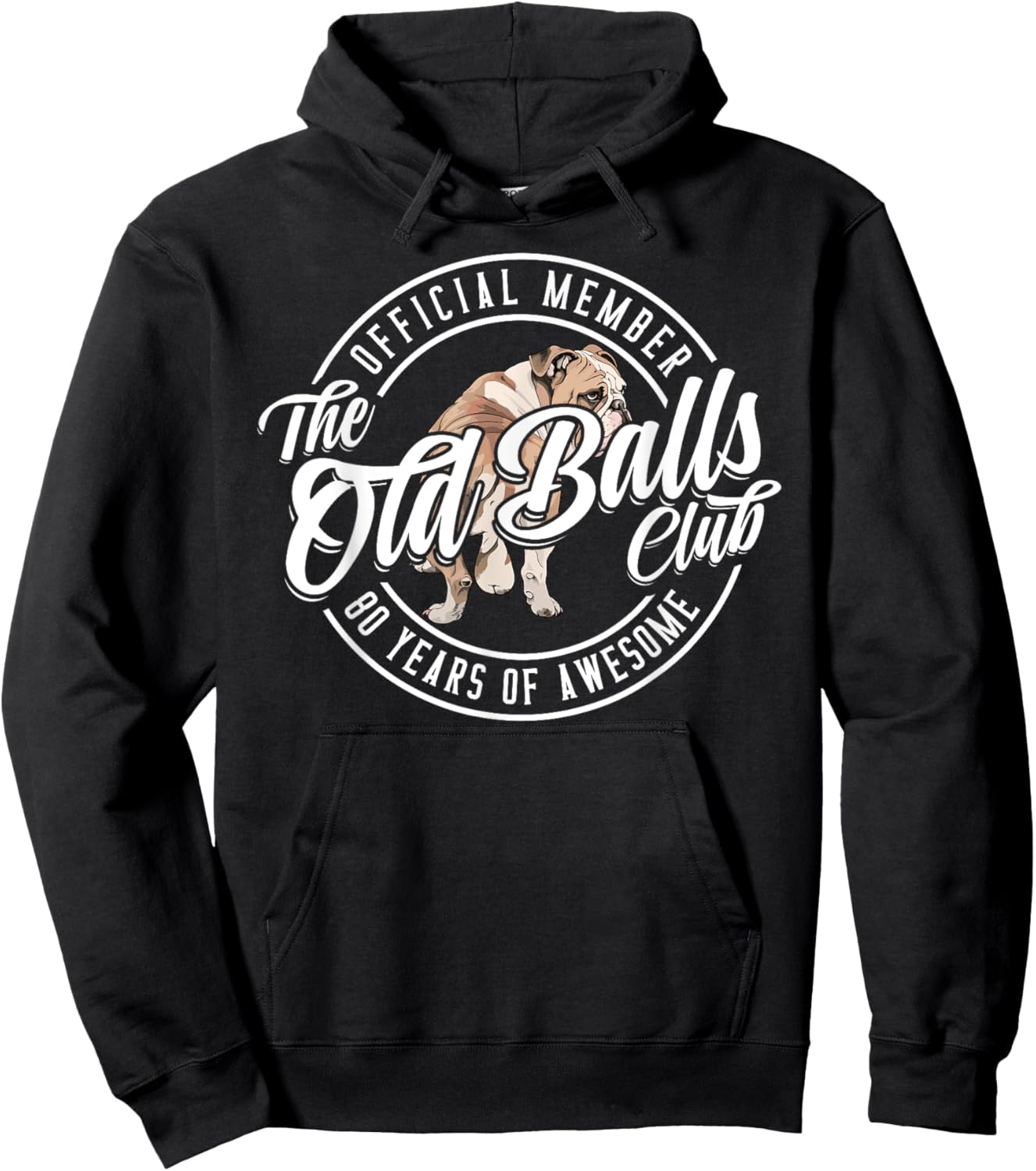 Old Balls Club 80 Years of Awesome Funny 80th Birthday Gag Hoodie - Hoodie | Black