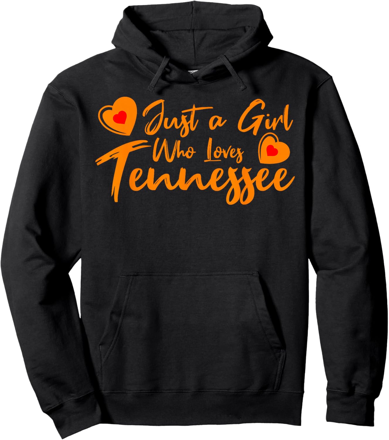 Just a Girl who Loves Tennessee Cute Women, Girls, Tween Hoodie - Hoodie | Black