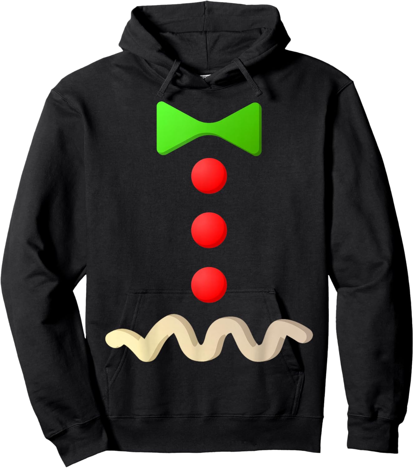Gingerbread Man Costume Shirt Adult Kids Men Women Cookie Hoodie - Hoodie | Black