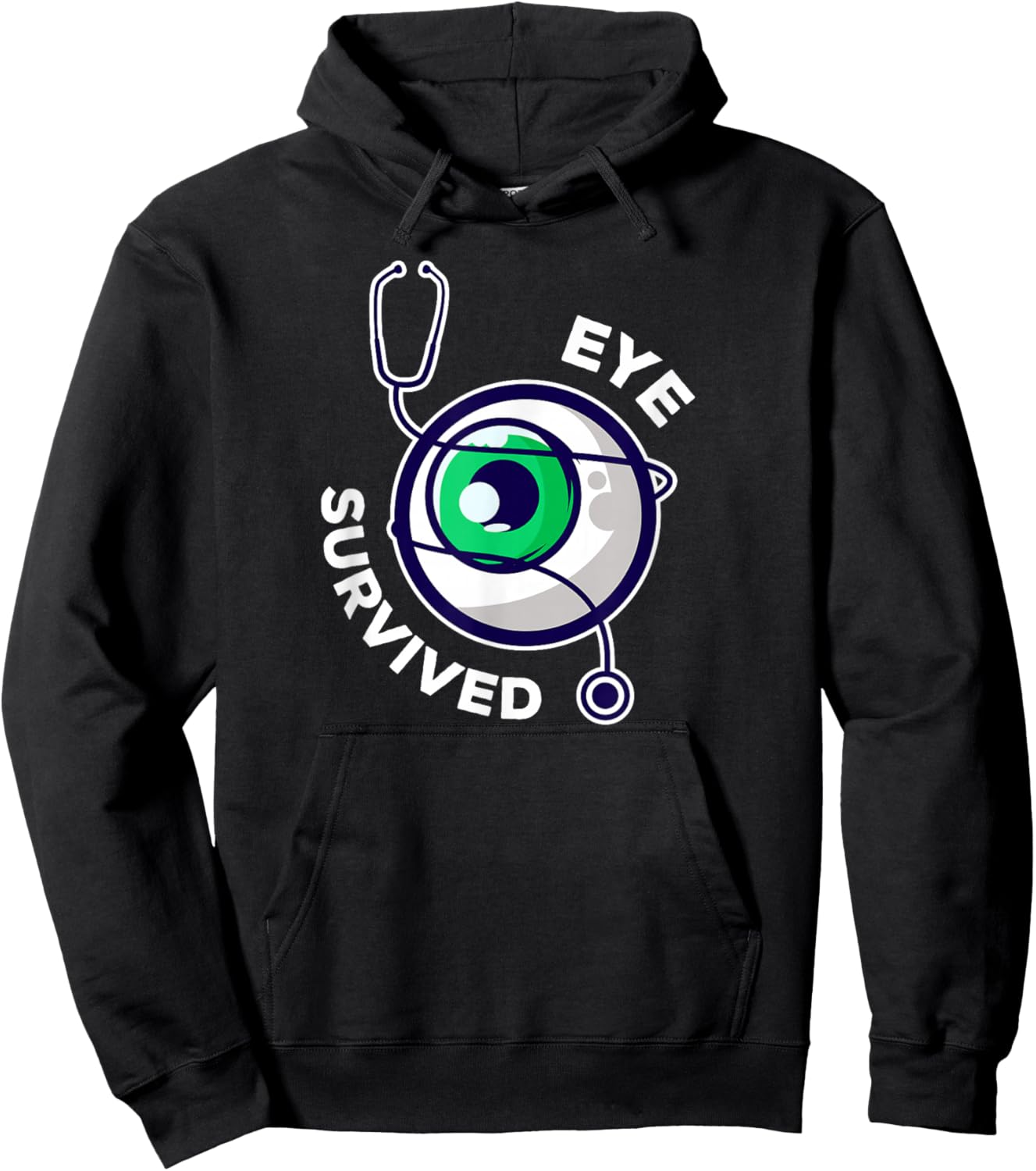 Post Eye Surgery Recovery Cataract Removal Eye Survived Hoodie - Hoodie | Black