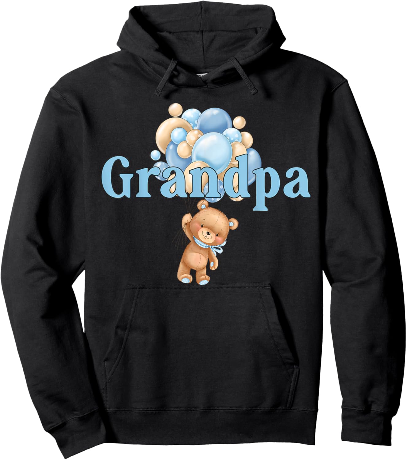 Grandpa Teddy Bear 1st Birthday Boy Family Matching Hoodie - Hoodie | Black