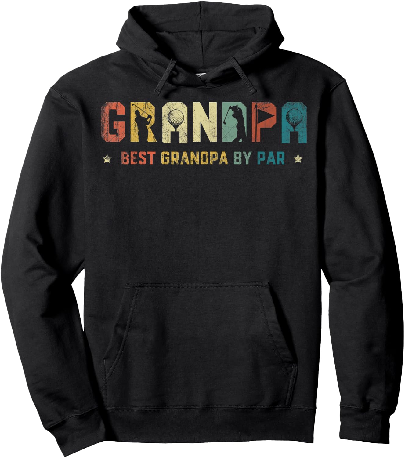 Father's Day Grandpa Golf Shirt Golfer Hoodie - Hoodie | Black