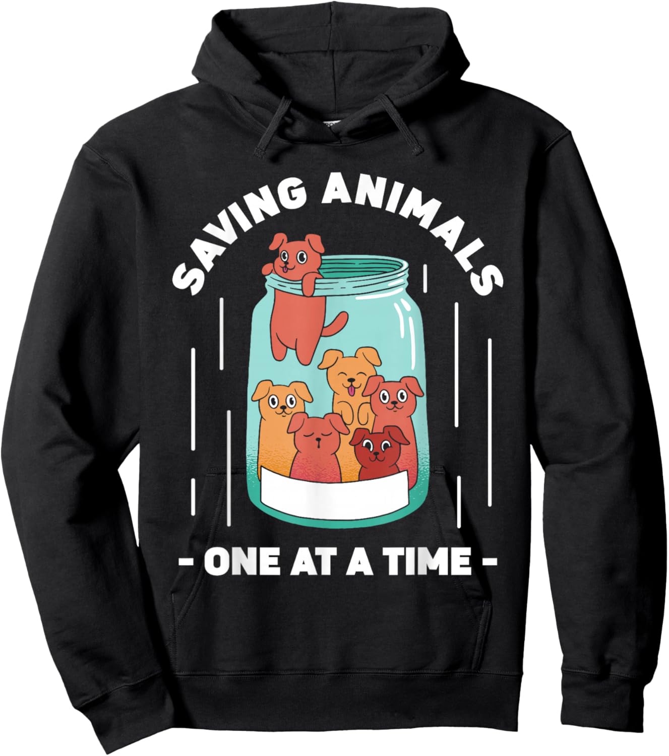 Saving Animals One At A Time Rescuing Save Animal Rescue 1 Hoodie - Hoodie | Black