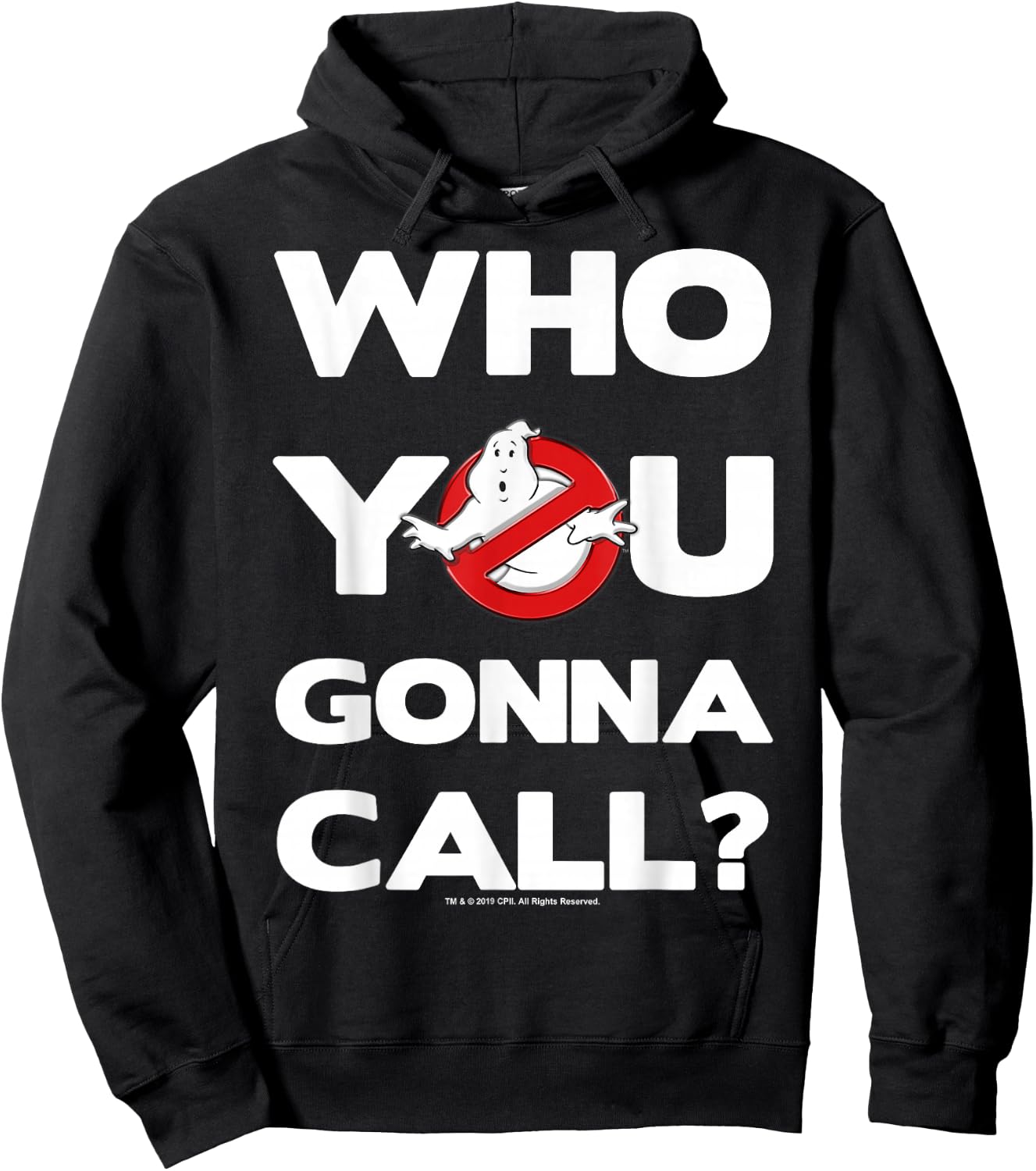 Ghostbusters Who You Gonna Call Bold Text Movie Logo Hoodie - Hoodie | Black