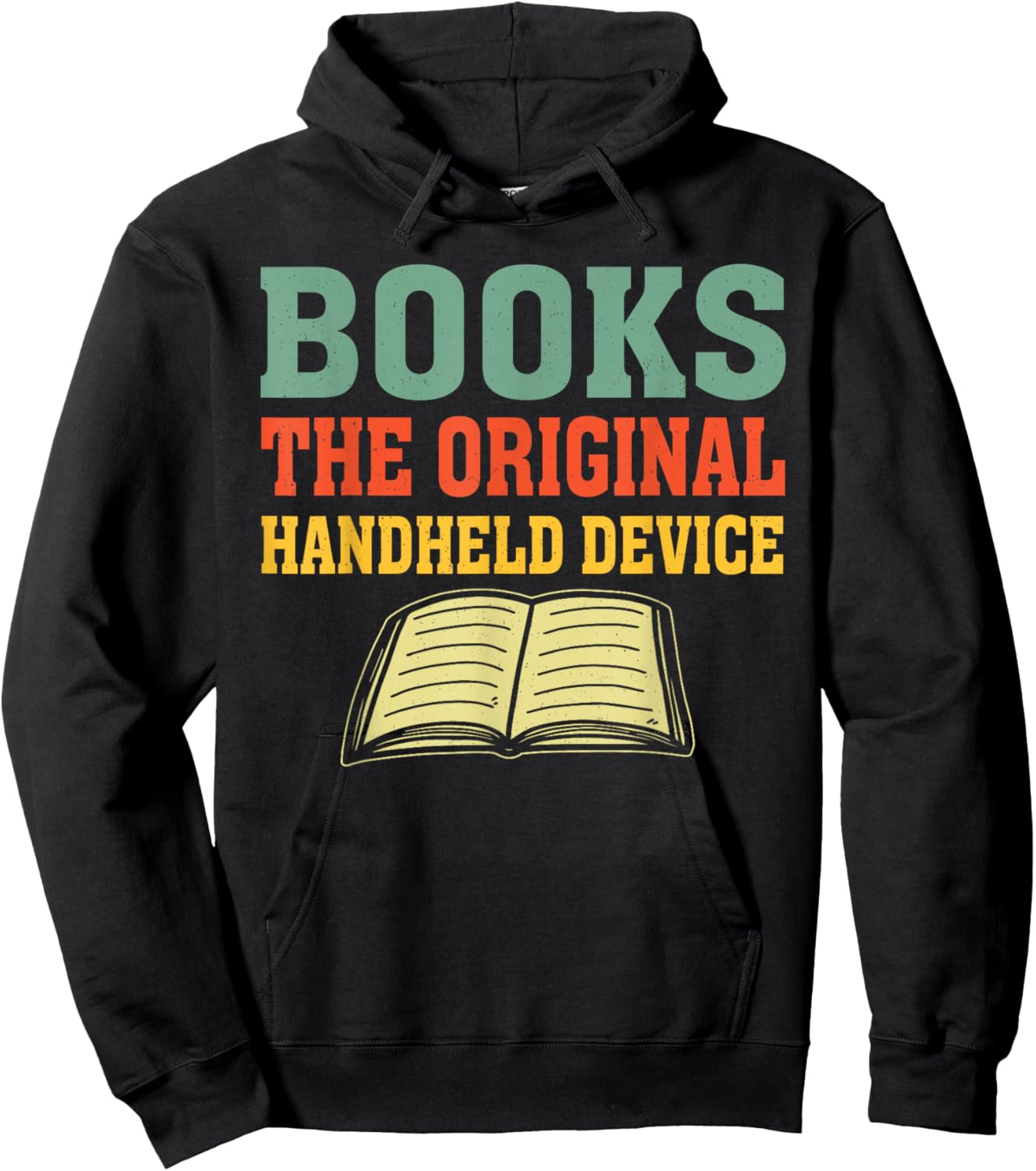 Books The Original Handheld Device Book Lover Hoodie - Hoodie | Black